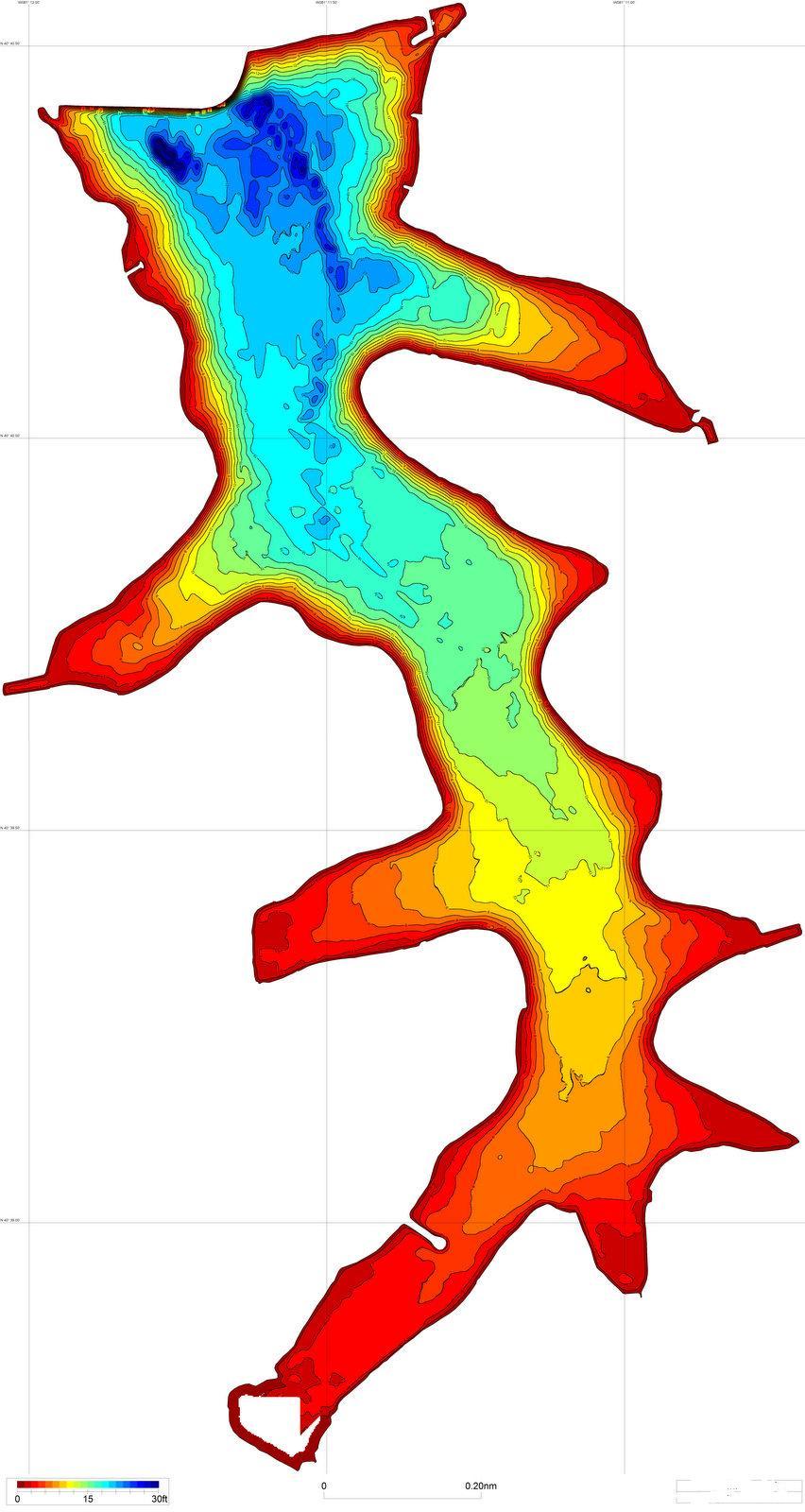 Lake Mohawk Depth Map